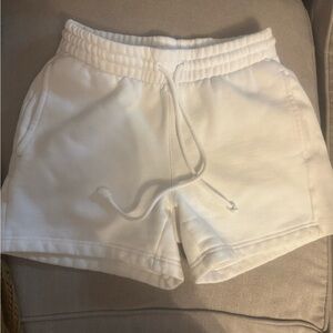 Aritzia White Women's Athletic Drawstring Shorts